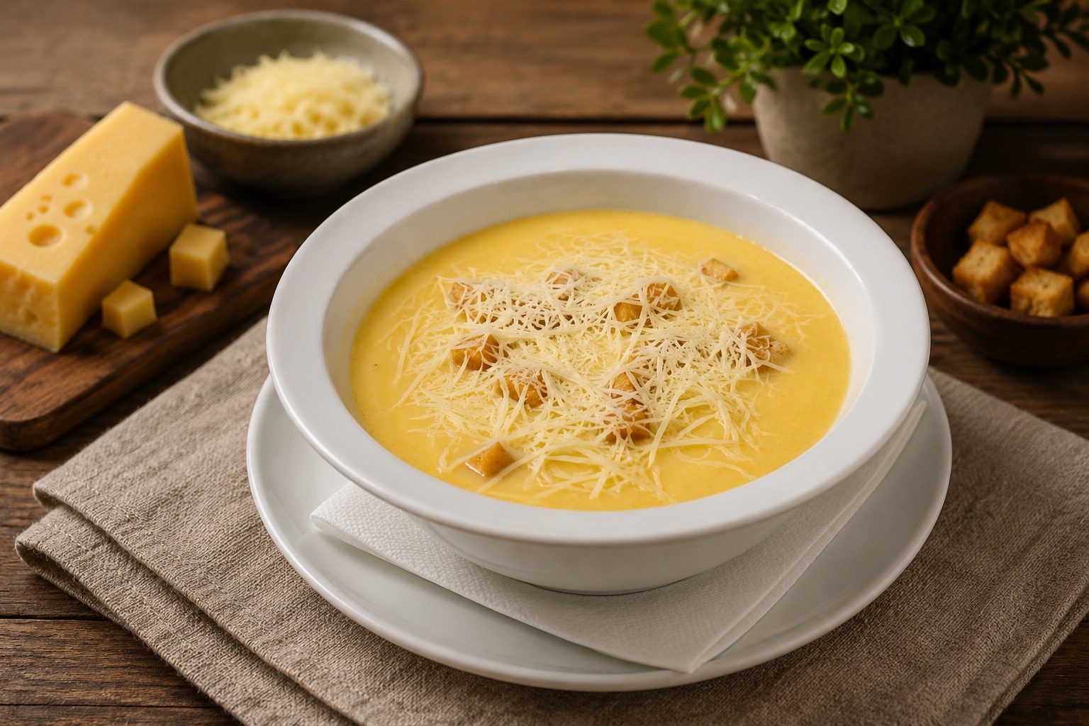 Sajtkrémleves - Käsecremesuppe - Cheese cream soup